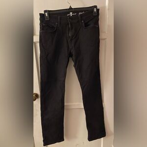 7 For All Mankind Black Standard Jeans